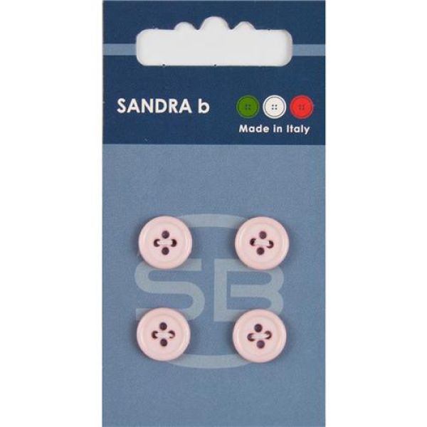 Sandra Einfarbige Knöpfe Card 133 Ø 11mm 4 St. pro Karte hellrosa