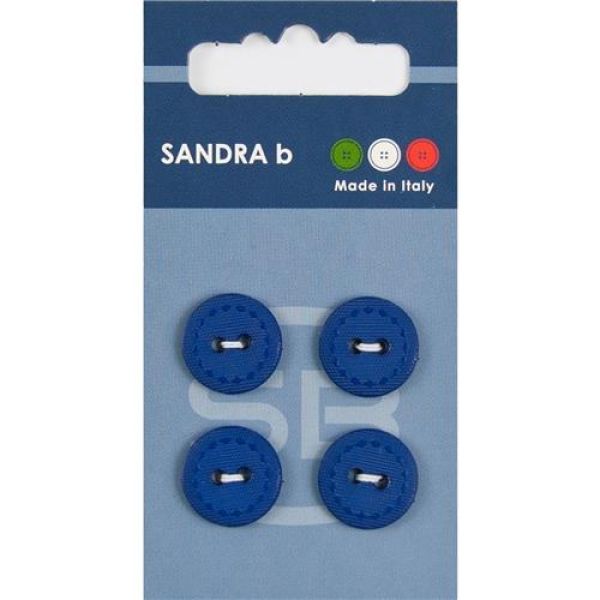 Sandra Einfarbige Knöpfe Card 118 Ø 15mm 4 St. pro Karte royal