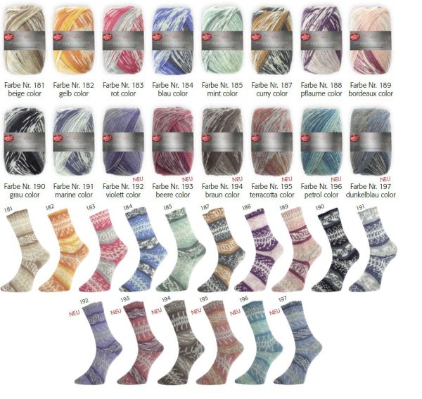 Pro Lana Fjord Socks 4-fach, 100g Sockenwolle