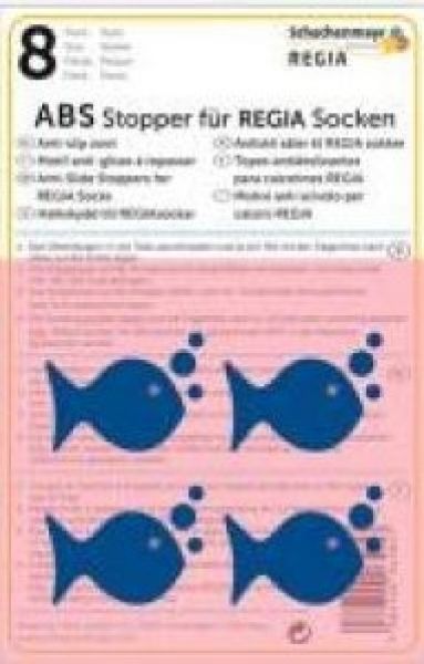 ABS-Stopper blaue Fische für Regia Socken