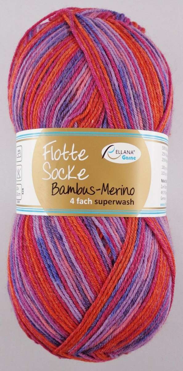 Rellana Flotte Socke Bambus Merino, 100g Sockenwolle 4-fach | Sockenwolle |  Wolle & Garne | Strickmaus Jasmine