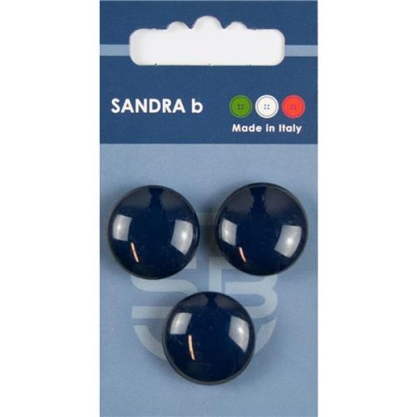 Sandra Steppstich farbige Knöpfe Card 106 Ø 20mm 3 St. pro Karte marine