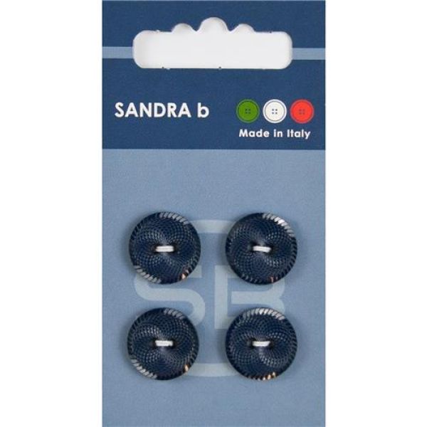 Sandra Modische Knöpfe Card 108 Ø 15mm 4 St. pro Karte marine